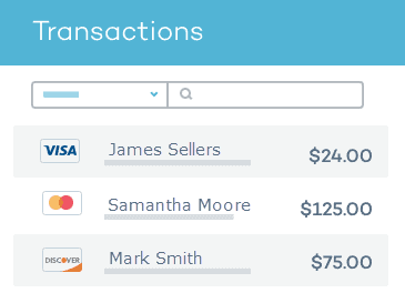 Search transaction histories with medical contactless payments.