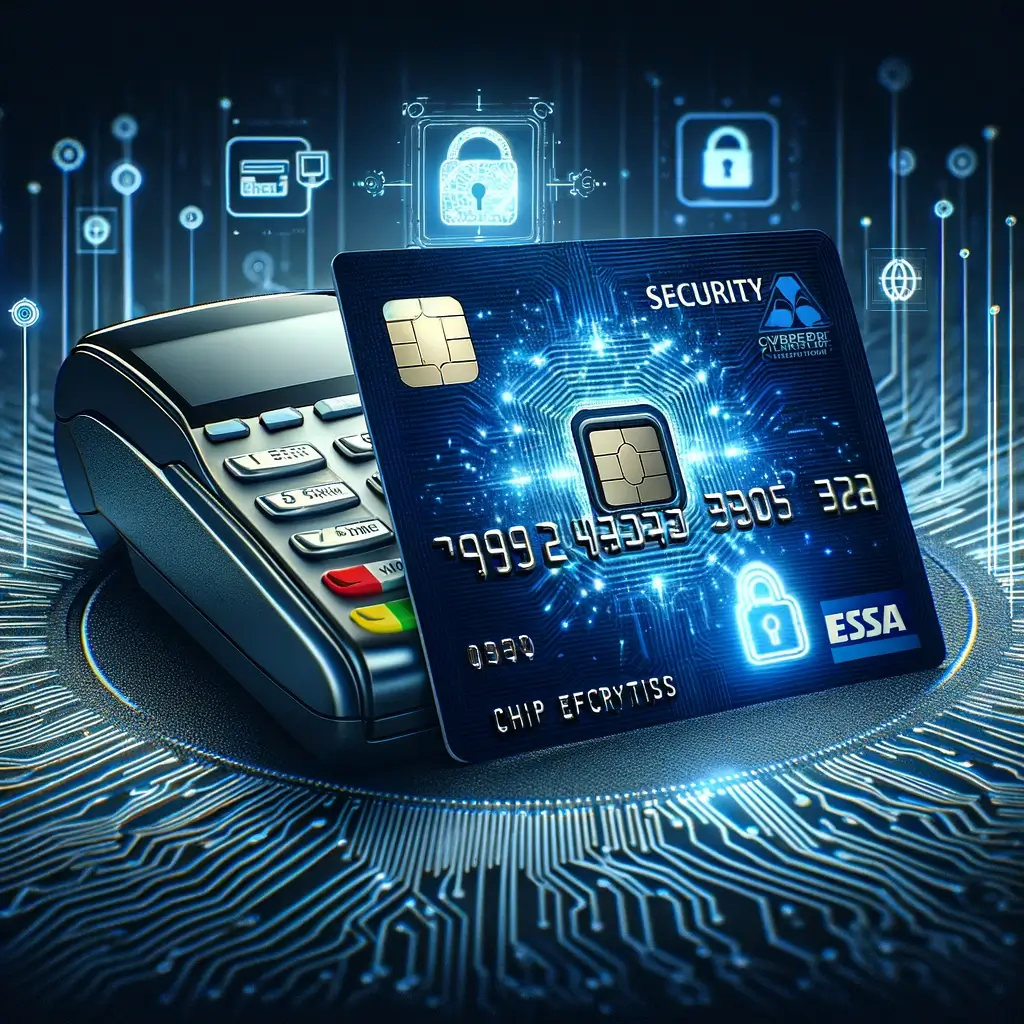 image that showcases the security and advanced features of EMV credit cards