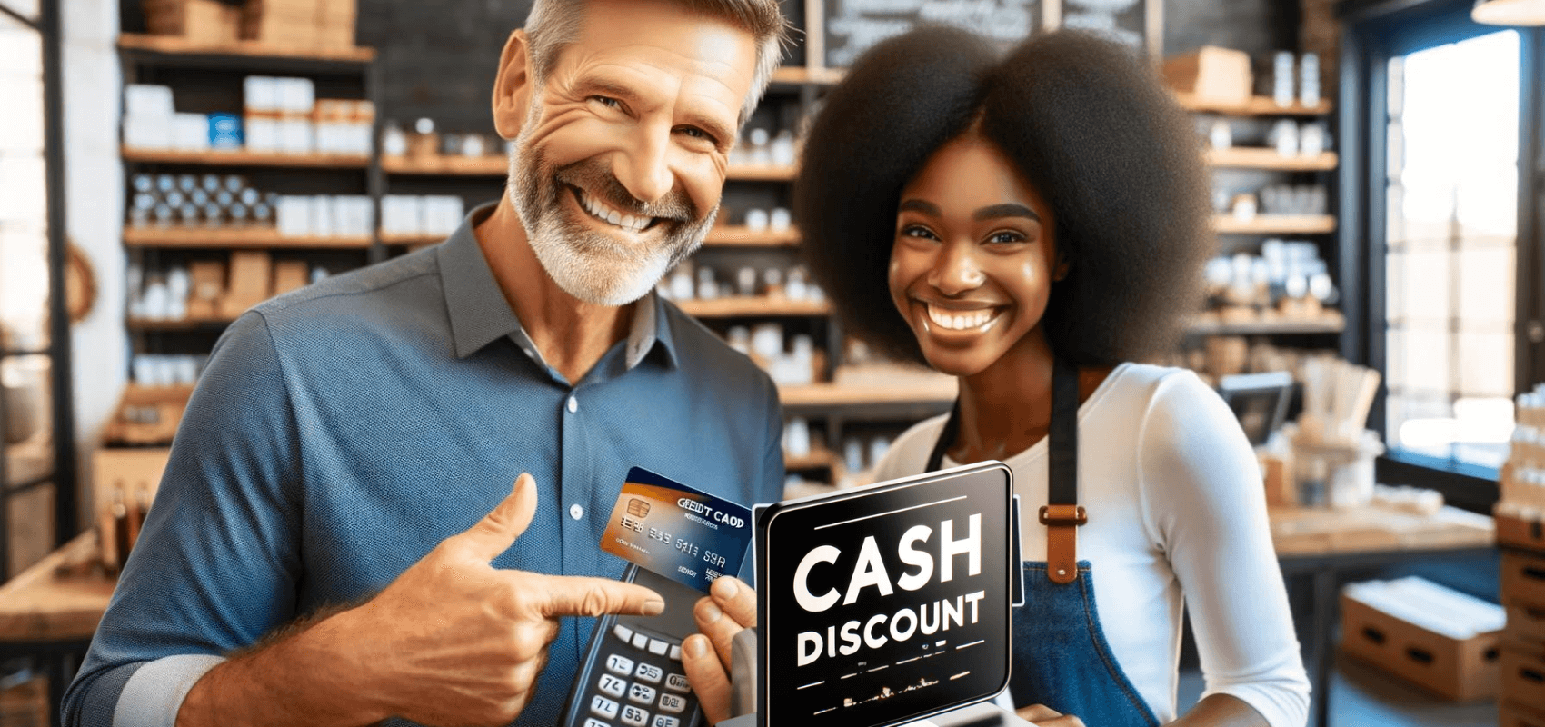 cash discounting to implement zero cost credit card processing